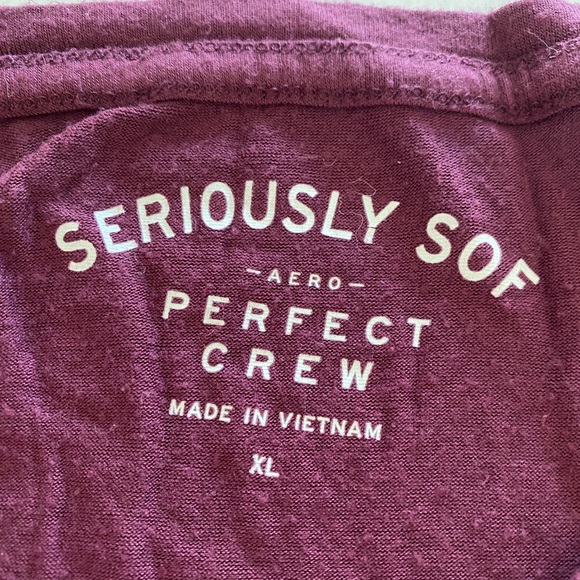 Aero Soft Maroon Floral Embroidered Tee - Picture 3 of 3